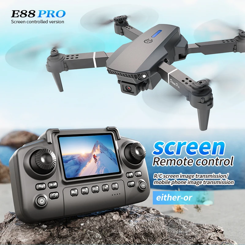 Rc Helicopter Electric - 전문가용 E88 PRO 드론, 화면 탑재