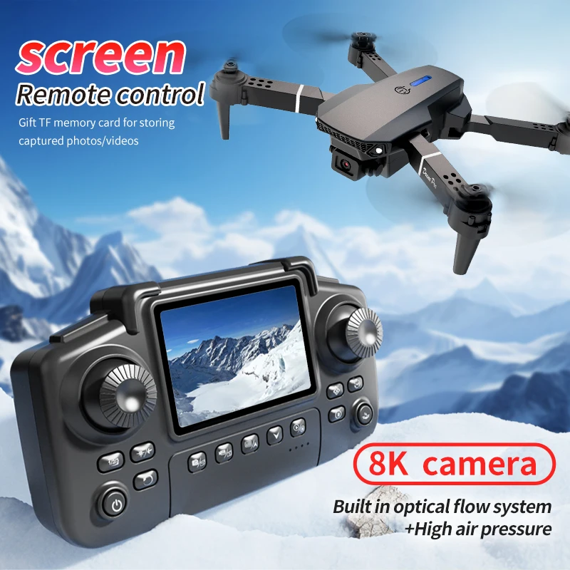 전문가용 E88 PRO 드론, 화면 탑재 8K HD 카 - Rc Helicopter Electric 리뷰 및 가격