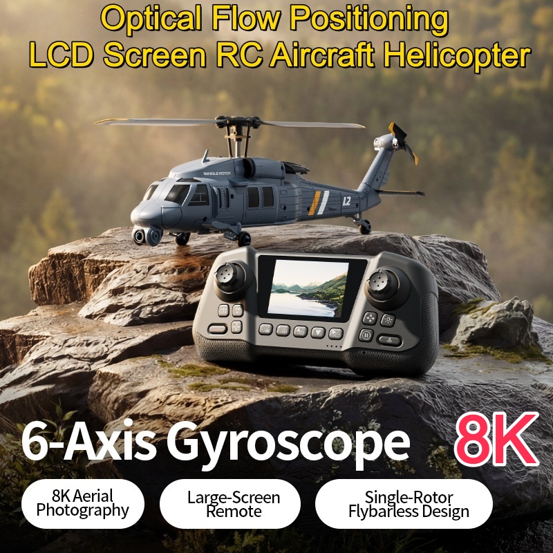 8K 플라이바리스 광학 흐름 호버 LCD 화면 WIFI - Rc Helicopter Large 리뷰 및 가격